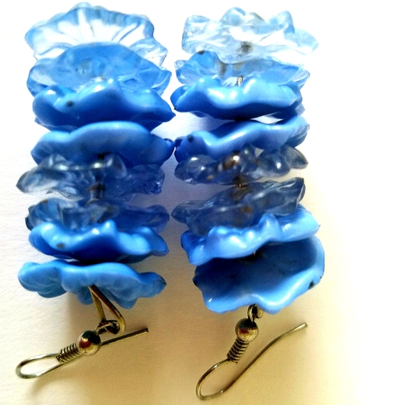 Blue earrings,earrings - Picture 2 of 4
